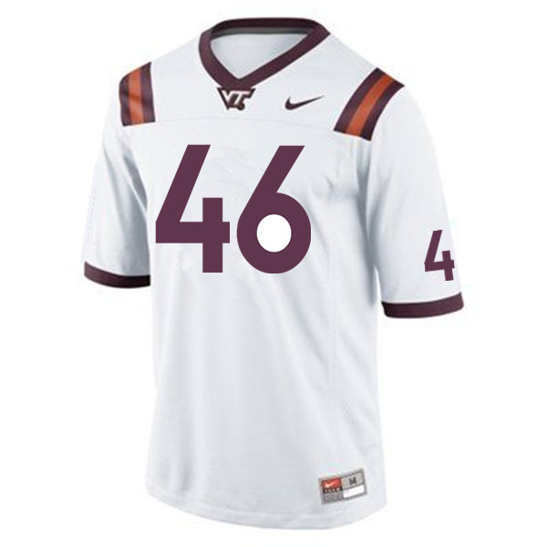 Men #46 Malik Bell Virginia Tech Hokies College Football Jerseys Sale-White - Click Image to Close